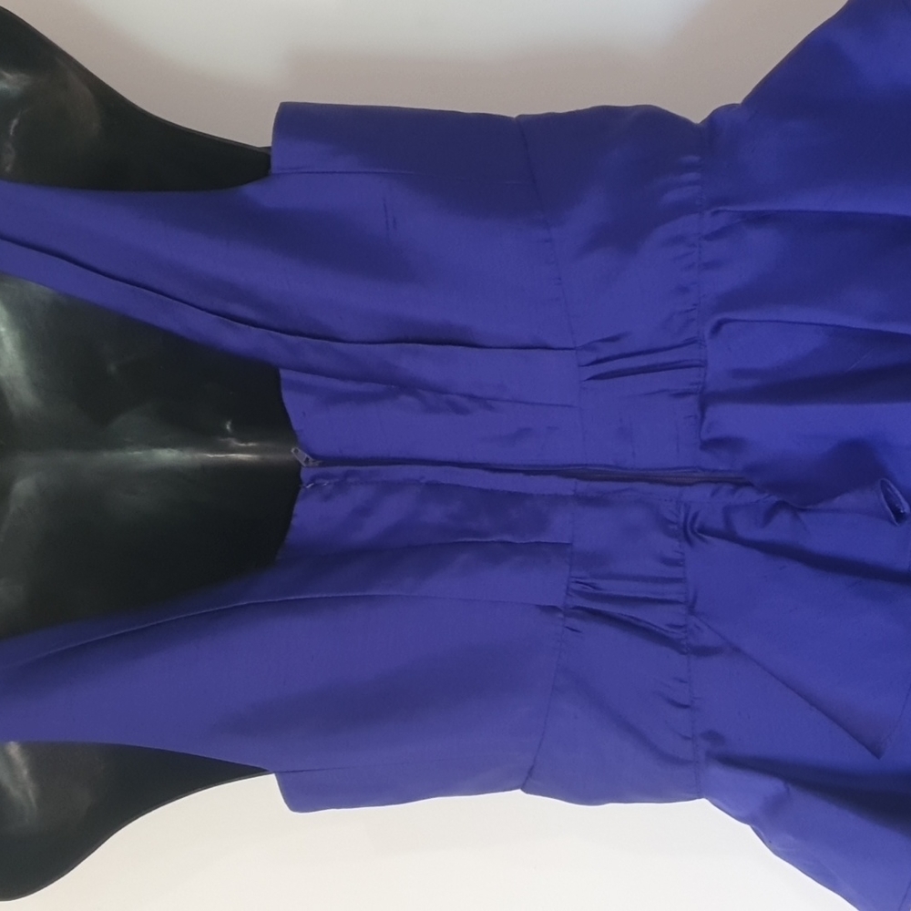 Nina Maya Size 8 Silk Dress Blue Purple - Picture 6 of 10